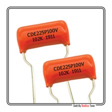 Sprague Orange Drop .001uf 100V - Tapa de sangrado agudo - Cantidad: (2)