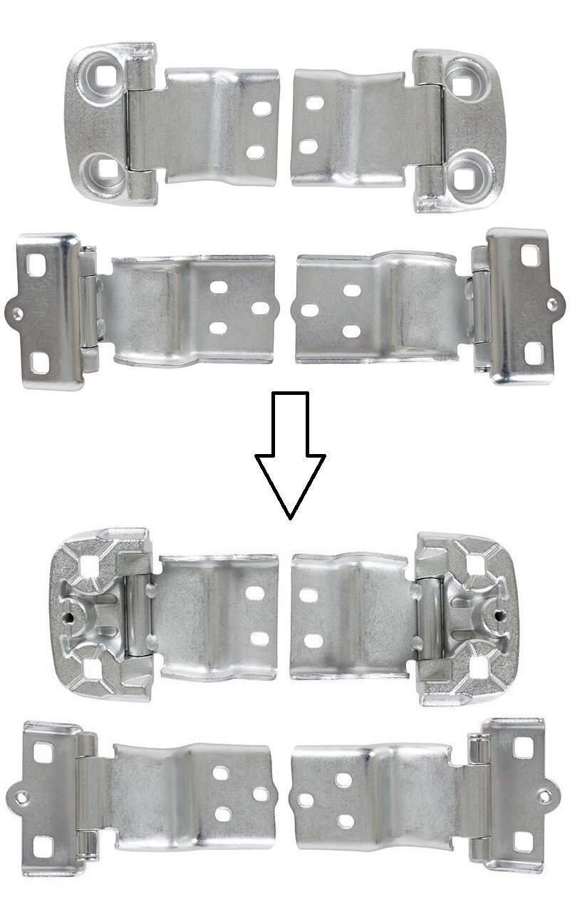 Charnière Citroen Jumper supérieure et inférieure de porte arrière utilitaire 2006-2023