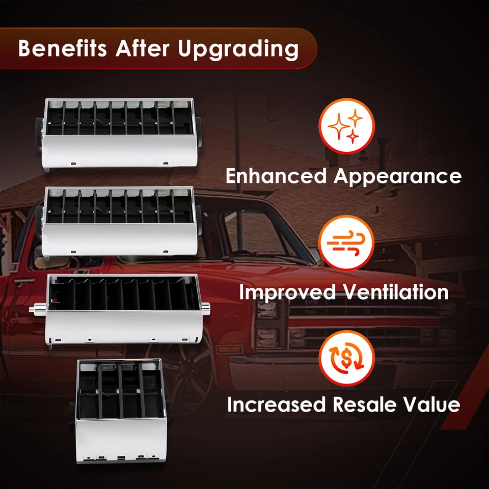 Center Dash A/C Air Vent Trim Plate For 81-91 Chevy Silverado GMC C/K 1500 2500 - Image 4 of 4