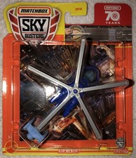 Matchbox Sky Busters 2022 Air Blade Helicopter 5/32 Blue NEW 70 Years USPS