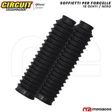 SOFFIETTI PER FORCELLE ANTERIORI 18 DENTI NERO UNIVERSALE SCOOTER MOTO SS002-001