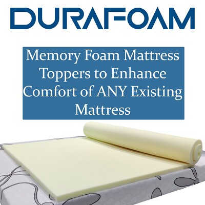 Memory Foam Matratzenauflage Fügen Sie Komfort zu jeder vorhandenen Matratze hinzu ALLE UK-GRÖSSEN