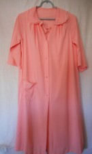 Vintage Pink Nylon Lingerie Negligee Nightgown Robe set Size S