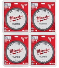 4 MILWAUKEE 7-1/4" METAL STEEL CUTTING CARBIDE CIRCULAR SAW BLADE 70T 48-40-4240