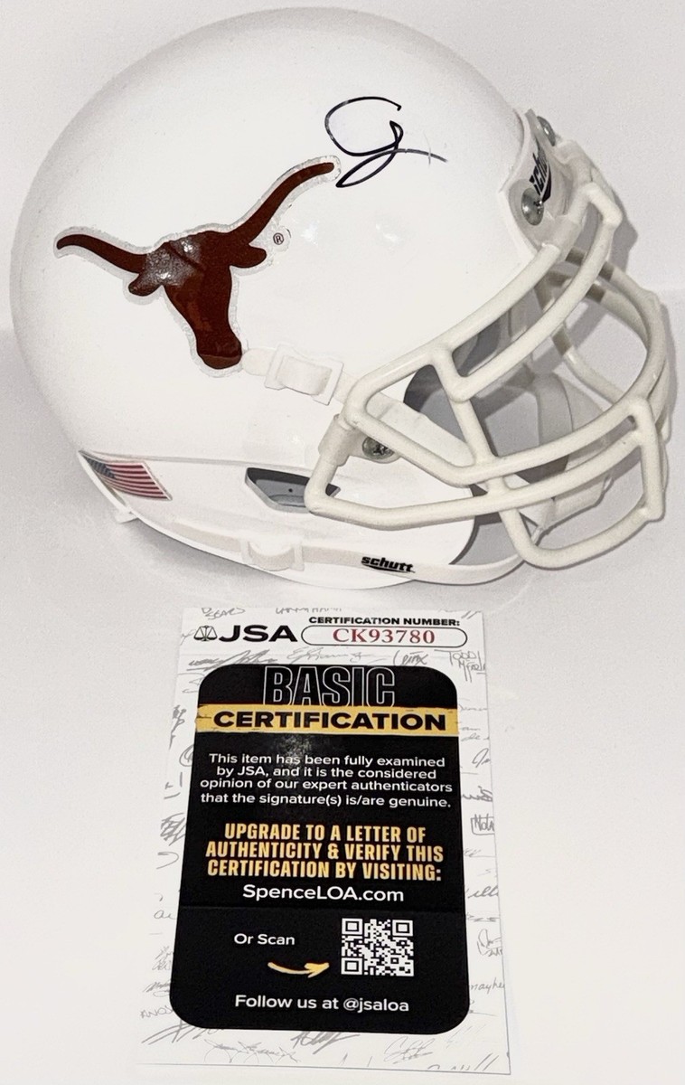 Cam Coleman Signed Autographed Texas Longhorns Mini Helmet JSA COA