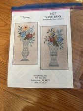 Counted Cross Stitch Kit Vase Duo Flowers Art