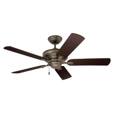 Emerson Bella 52" Vintage Steel Ceiling Fan - Dark Mahogany / Walnut Blades CF45