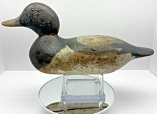 VINTAGE WORKING BROADBILL MASON GLASS EYE BLUEBILL DRAKE DUCK DECOY DETROIT, MI