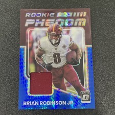 BRIAN ROBINSON JR 2022 Optic Rookie Phenom  Patch Blue Hyper Washington Commande