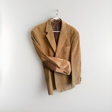 Lauren Ralph Lauren Corduroy Elbow Patch Brown Men's Jacket Chin Strap 42L