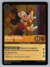 MICKEY MOUSE - FRIENDLY FACE 13/204 SR LORCANA COLD FOIL NM 2 CACCIATORE