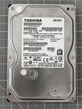 Toshiba 1TB | 3.5" | 7200RPM | SATA 3 | (6Gb/s) Internal Hard Drive for Desktop