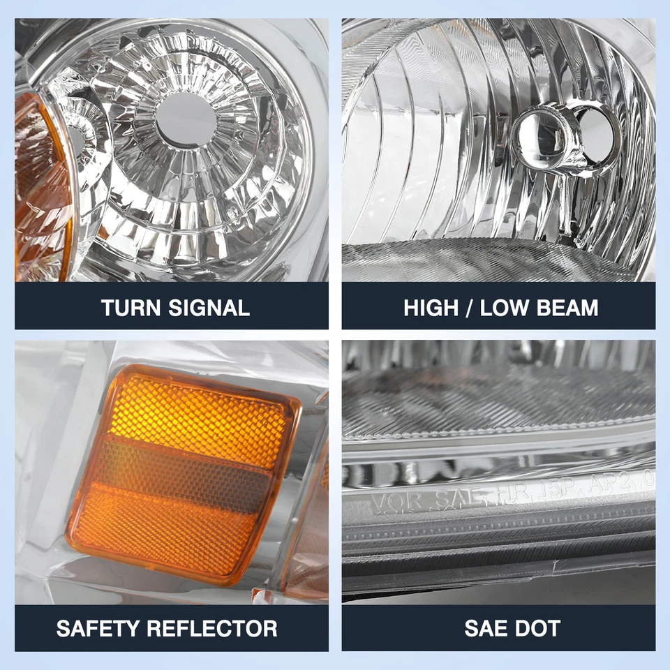 For 2005-2010 Cobalt 07-10 Pontiac G5 05-06 Pursuit Headlights Left+Right Side - Image 4 of 4