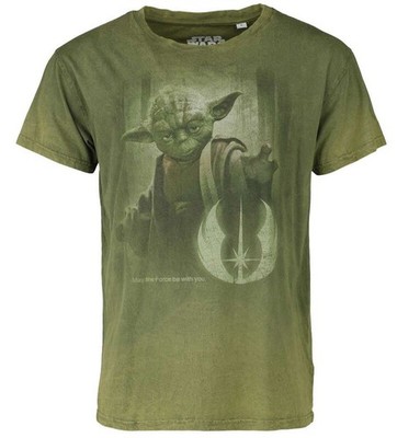 Star Wars T-Shirt Herren Yoda - May The Force Be With You grün