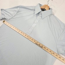 NWT Collars and Co XLarge Semi-Spread Collar Polo Solid Sky Blue Mens Golf Shirt