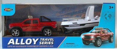 Jeep Auto mit Boot Modell Spielzeug Diecast offene Tür Maßstab 1:32 Auto Sound&Light