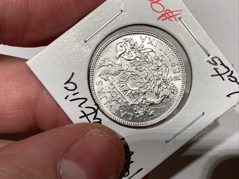 latvia 1 lats 1924 BU - Image 2 of 4