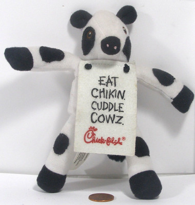 Eat Mor Chikin Cow Plush Toy   Chik-Fil-A Arts Toy Co. 6'' China TUW