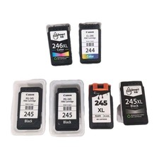 6pk Compatible EMPTY Black/Color Canon Ink Cartridge LOT 244, 246, 245, 245XL