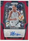 A'JA WILSON 2025 PANINI PRIZM WNBA RED PRIZMS AUTOGRAPH ACES AUTO SP #18/99