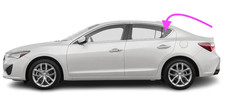 Fits: 2013-2022 Acura ILX 4D Sedan Driver Side Rear Left Vent Window Glass