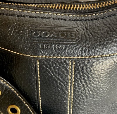 COACH Vintage 2006 Bleecker Black Pebble Leather Shoulder