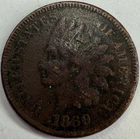 1869 Indian Head Cent Exact Coin Imaged #IND857