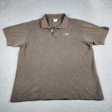Lacoste Shirt Mens 3XL 8 Brown Short Sleeve Golf Polo Outdoor Sport Casual