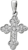 Kreuz AnhäNger WeißGold 585 14K Lab Grown Diamanten 0.25Ct