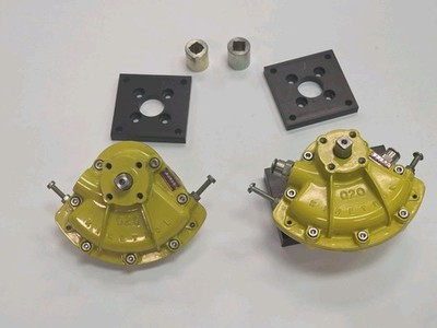 Two Kinetrol 020 1/4 Turn Pneumatic Air Actuator 8mm Sq Shaft W Mounts & Coupler