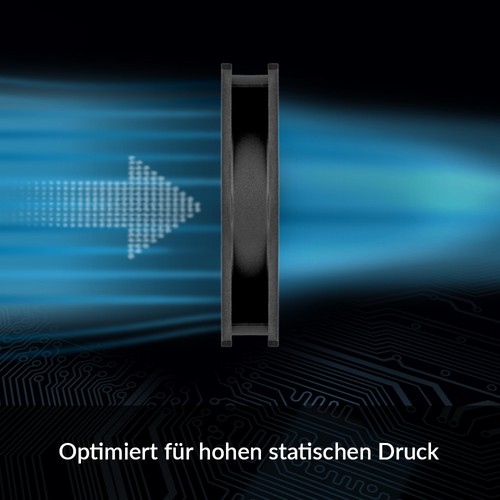 ARCTIC P12 black (5 Pack) 120mm PC Gehäuse Lüfter Kühler für Statischen Druck - Afbeelding 2 van 5