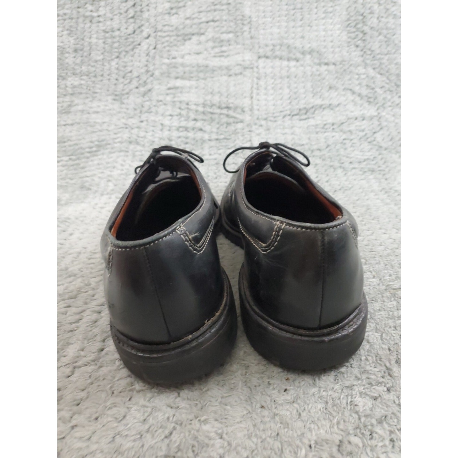 SAOLA Scarpe eleganti Allen Edmonds Oxford da uomo taglia 13 A in pelle nera stringate tacco a blocco