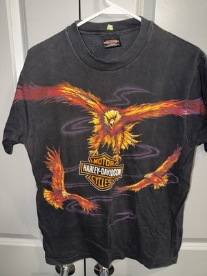 Vintage 90's Harley Davidson Phoenix Fire Eagle Bird Men's Medium T-Shirt RARE