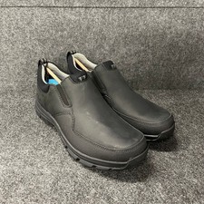 CLARKS Walpath Step Leather Loafer Shoes Men's Size 9.5 Black