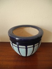 ancien cache pot fleurs céramique déco vintage ceramic flower pot Keramik jardin