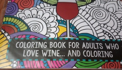 'When Life Gets Complicated, I Wine' - Funny Adult Coloring Book & Color Pencils - Picture 4 of 8
