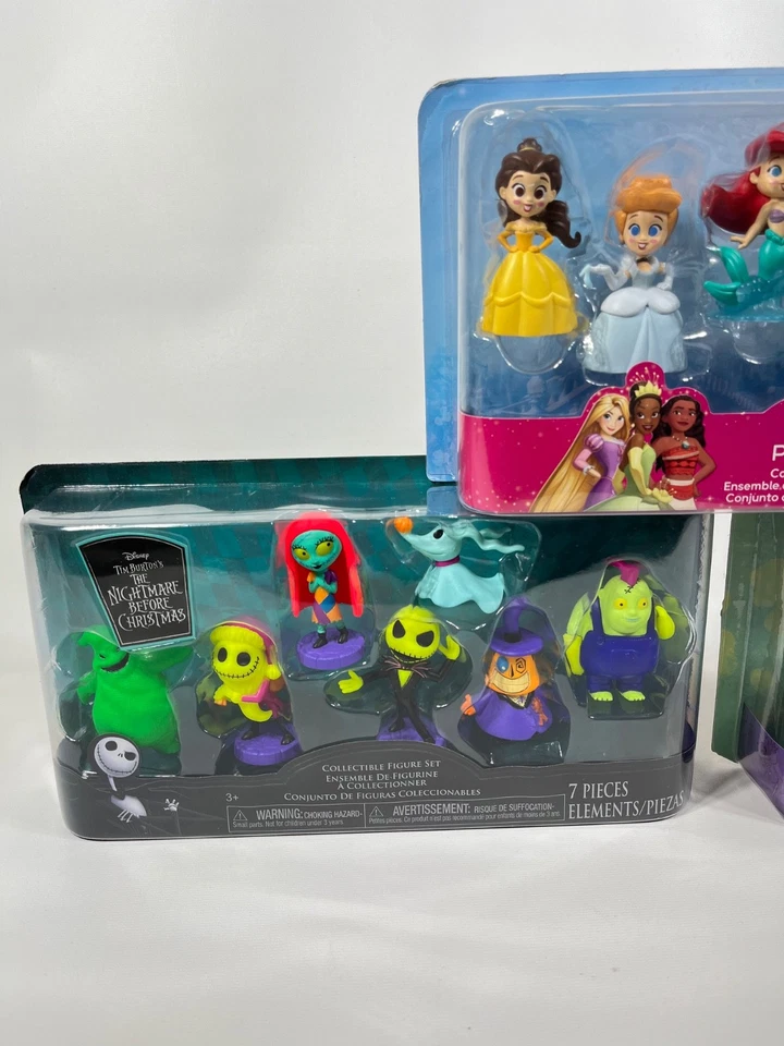 Disney 3" sortido 21 peças conjunto pacote personagem princesa ponto pesadelo - Imagem 4 de 4