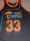 #33 Jackie Moon Flint Tropics Semi Pro Movie Men's Basketball Jersey Black — photo 4