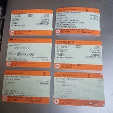 Used UK rail tickets x 6