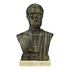 Statua Moldano in gesso duro busto medico di Ippocrate padre della medicina
