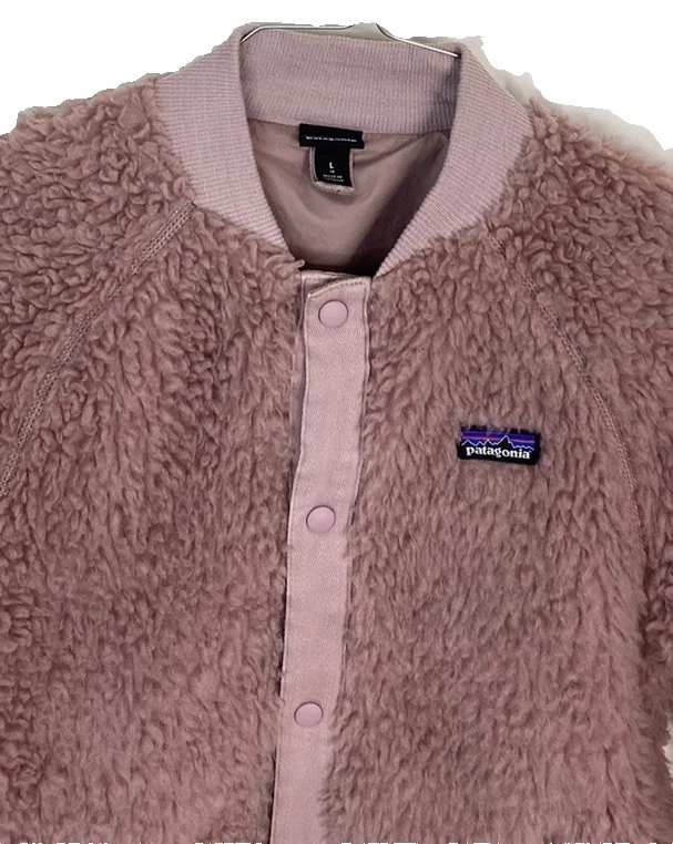 Куртка-бомбер Patagonia ретро-X флисовая для девочек молодежная большая (12) розовая с застежкой спереди - Изображение 3 из 4