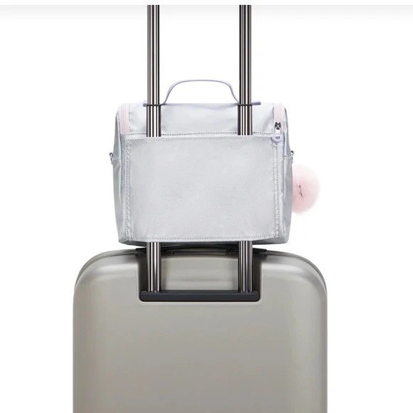 Kipling New Kichirou BTS GM Mion Grey Metallic Lunch Bag - Image 3 of 4