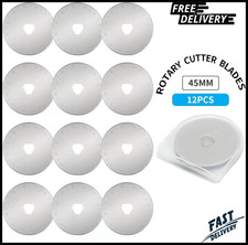 12 pcs 45mm Rotary Cutter Blades,Replacement Rotary Blade for Arts Crafts Quilti