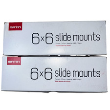 2x Matin 6x6 Slide Mounts Medium Format Frame Glassless 120/220 Film 50 Pcs