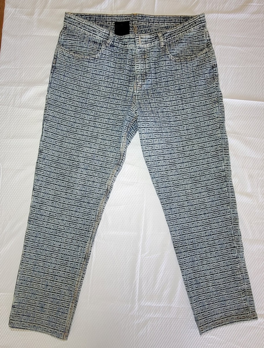 デニム・ジーパン GIVENCHY MONOGRAM DENIM JEANS Givenchy 4G Monogram Denim Jeans Size 36 | eBay