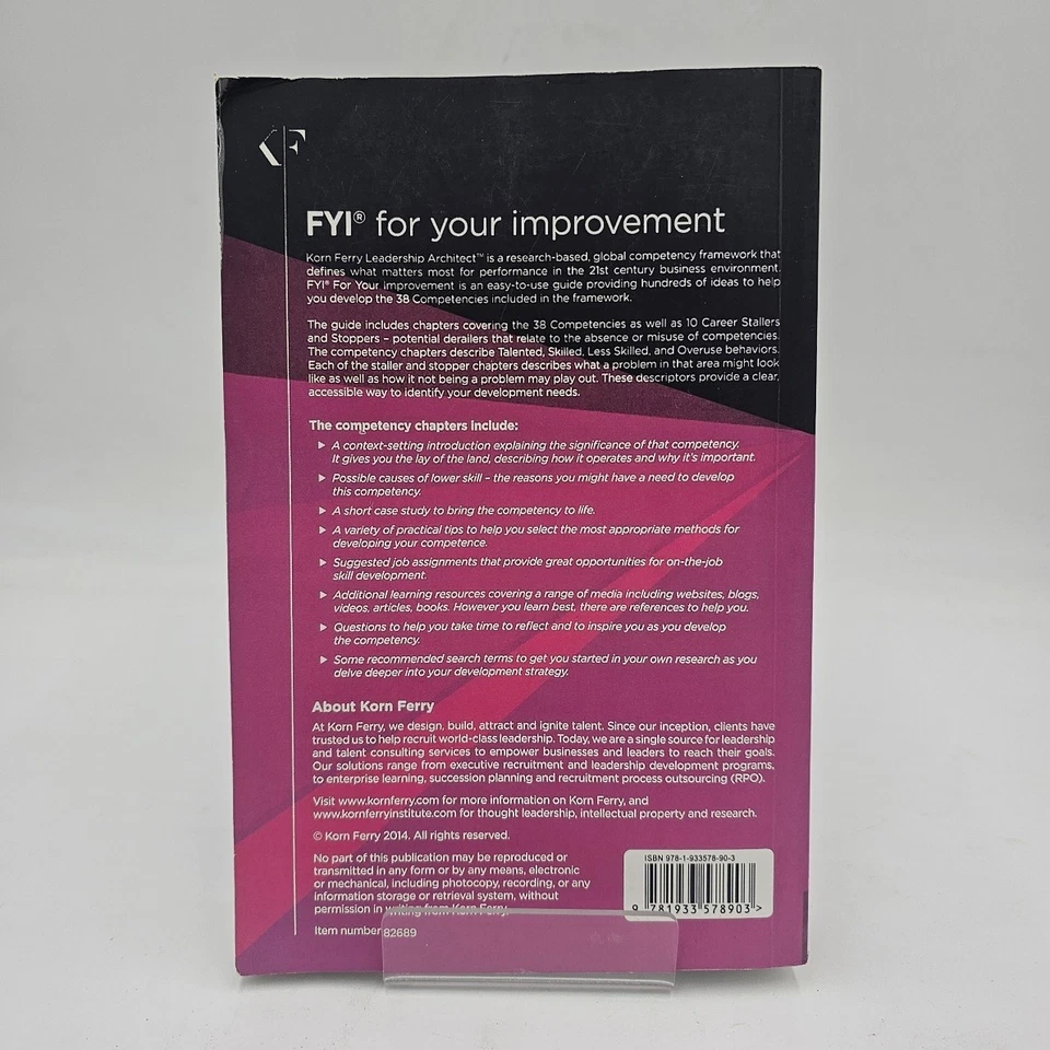 Korn Ferry FYI for Your Improvement | 6th Edition PB | Competencies Guide VG+/LN - Image 2 of 4