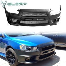 Fits 08-15 Mitsubishi Lancer Evo Front Bumper Cover Conversion W Fog Lights