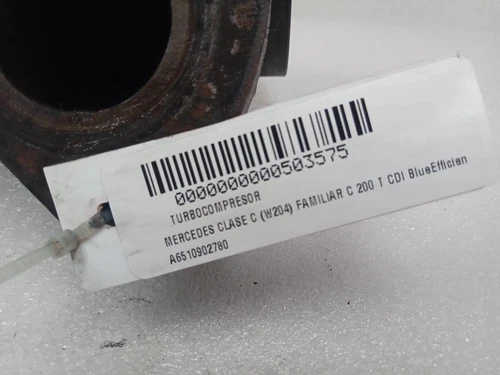 A6510902780 Turbocompresor para MERCEDES-BENZ CLASE C (BM 204) FAMILIAR 503575 - Imagen 6 de 10
