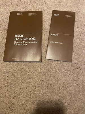 IBM BASIC HANDBOOK GENERAL PROGRAMMING BASIC QUICK REFERENCE BOOK FIRST EDITION