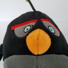 2019 Toy Factory Plush Angry Birds Black Bird Bomb Toy Doll 7"